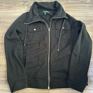 Ralph Lauren Men's Black Zip-Up Sweater